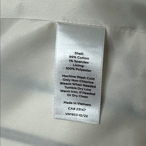 Talbots Women's Cinched Cuff Blazer White Black Stripe Cotton Size 16 - Picture 13 of 16